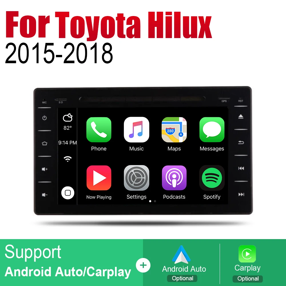 ZaiXi Android автомобильный Радио Стерео GPS навигация для Toyota Hilux 2015 ~ 2018 Bluetooth wifi 2din