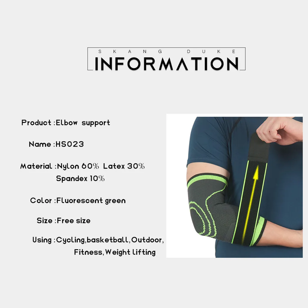 High Quality 1x Compression Elbow Sleeve Brace/Gym/Arthritis/Joint Support/Tennis New Arrival Outdoor Sports Recreation Tackle