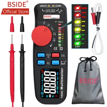 

ADM92CL Voltmeter Digital True RMS Multimeter 6000 Counts Auto-Range Voltage Amp Ohm Hz Cap Temp Diode Continuity Tester