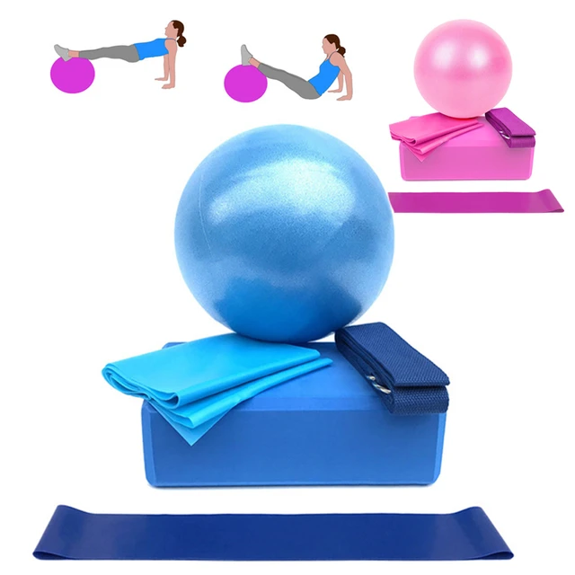 5Pcs Yoga Ball Kits And Sets For Beginner Yoga Blocks Resistance