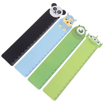 

1PC Random Panda Owl Straight Ruler School Supplies 18.4cm Kawaii Animal Plastic Bendable Ruler Measuring Straight Ruler