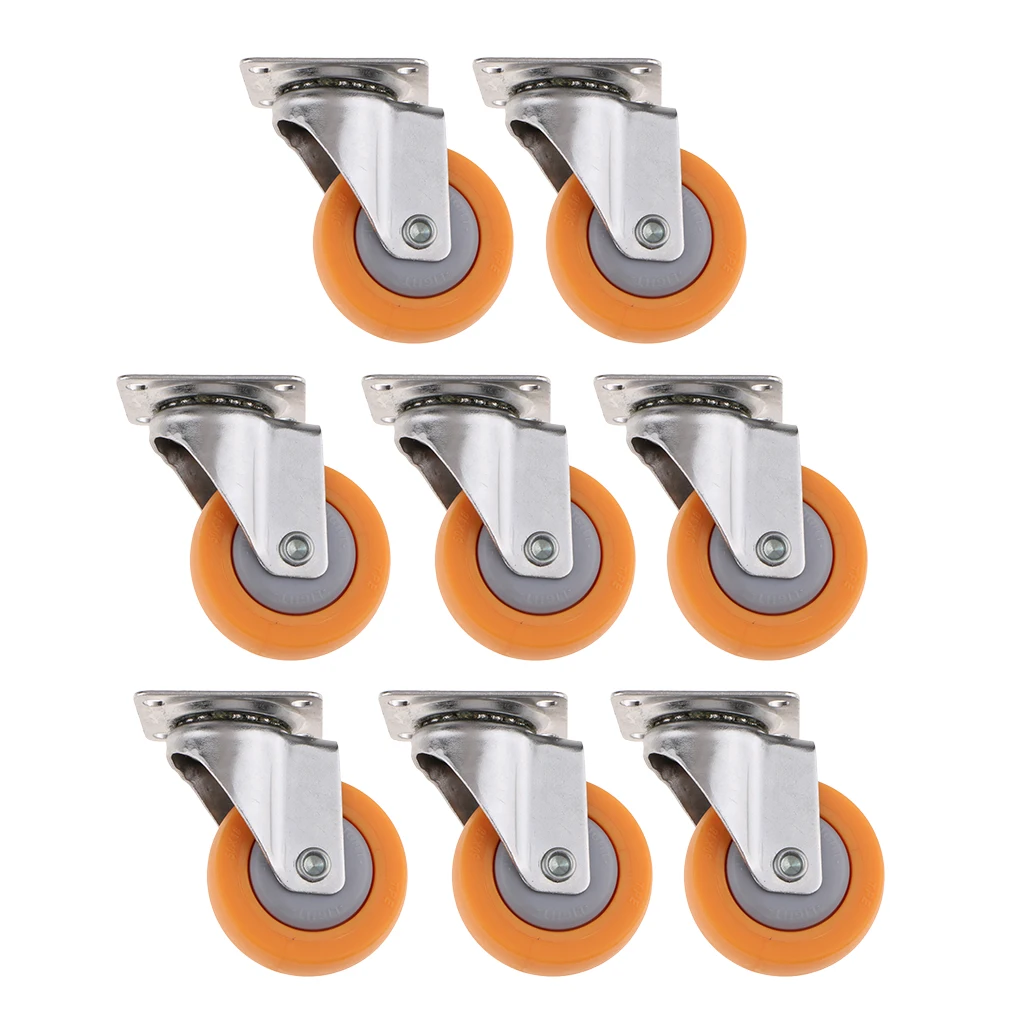 8 Pieces 360° Swivel Caster Wheels 2