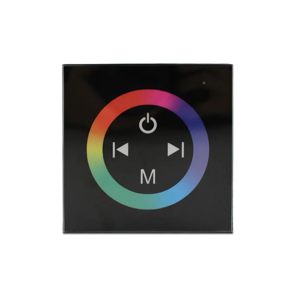 

Smart Touch Panel RGB LED Controller Dimmer DC 12V 24V 12A 64 Colors 11 Modes Wall Switch Controller for RGB LED Strip Lights