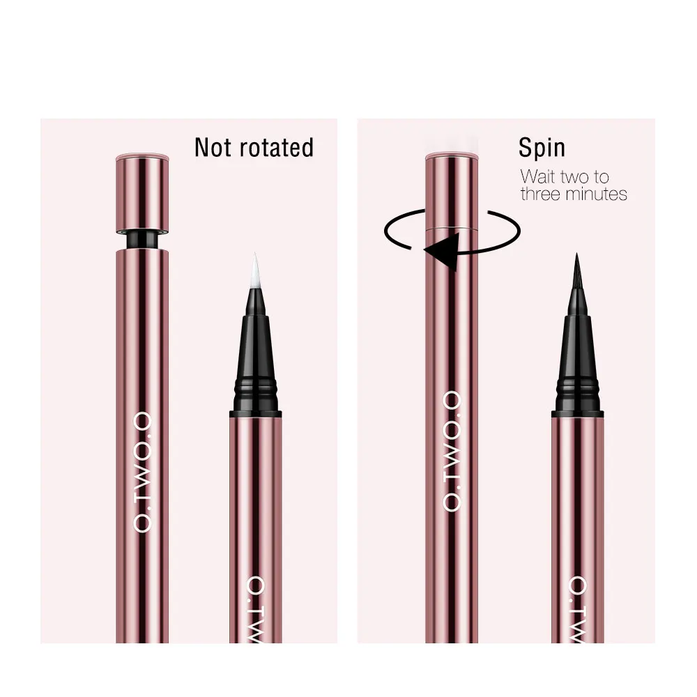O.TWO.O Ink Color Liquid Eyeliner Pen Waterproof Long Lasting Black Brown Eye Liner Pen Profissional Eyeliner Delineador de ojos