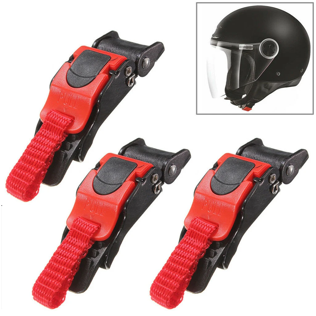 3 x Motorcycle Bike Helmet Chin Strap Speed Sewing Clip Quick Release Buckle