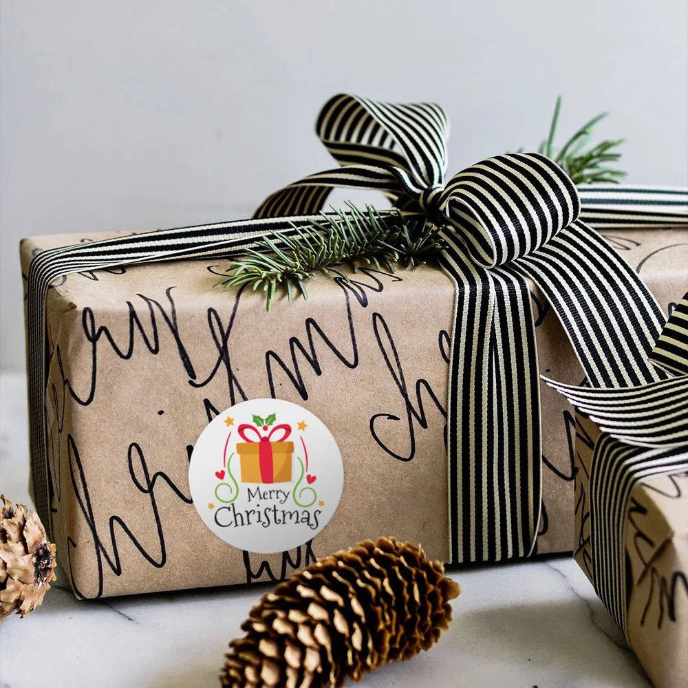 Etiqueta do Natal para o Selo do Envelope Envolve a Decoração do Feriado Cartões de Festa Pces Feliz Natal Etiquetas Redondas Presente Que Envelopes 500 14 High Quality Material escolar e de escritório