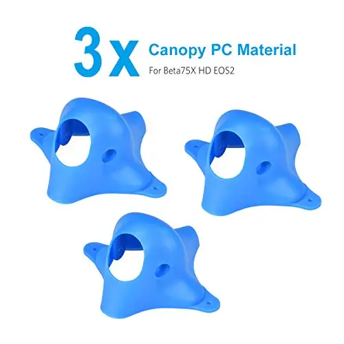 BETAFPV 3pcs Customized EOS2 FPV Canopy PC Black Blue for EOS2 Camera Runcam Nano V2 Camera on HX100 Beta75X FPV 3S Beta85X