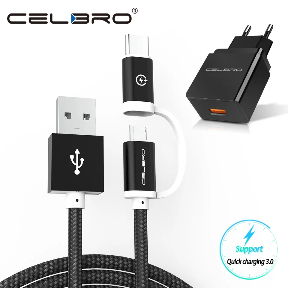 Зарядное устройство Usb Type C Кабель адаптер для быстрой зарядки Qc 3 0 кабель типа