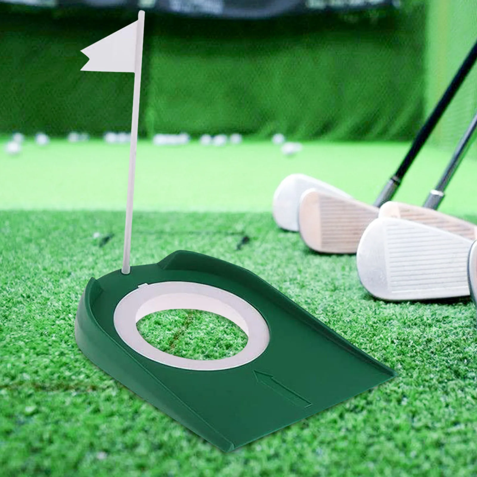 Golf Putting Mat 1 Practice With Hole And LogoS Indoor Office Portable Putter Pressure Putt Trainer Home | Спорт и развлечения