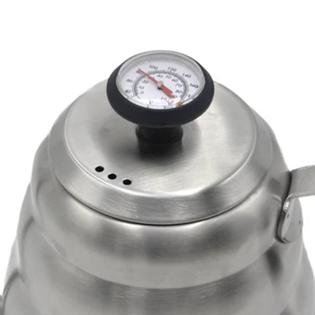 

Coffee Gator Pour Over Kettle Precision-Flow Gooseneck Fine Mouth Coffee Pot Thermometer Stainless Steel Hand-washed Coffee Pot