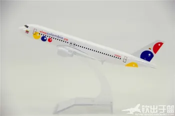 

16cm Alloy Colombia Airlines Aircraft Model Airbus A320 1:400 Diecast Viva Colombia Airplane Model Gift Ornaments Children Toys