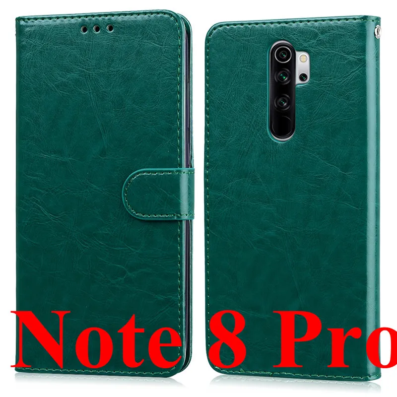 Чехол для телефона для Xiaomi Redmi Note 8 Pro Чехол силиконовый бампер кожаный флип-чехол для Xiaomi Redmi Note 8 PRO Note8 Pro черный Fundas