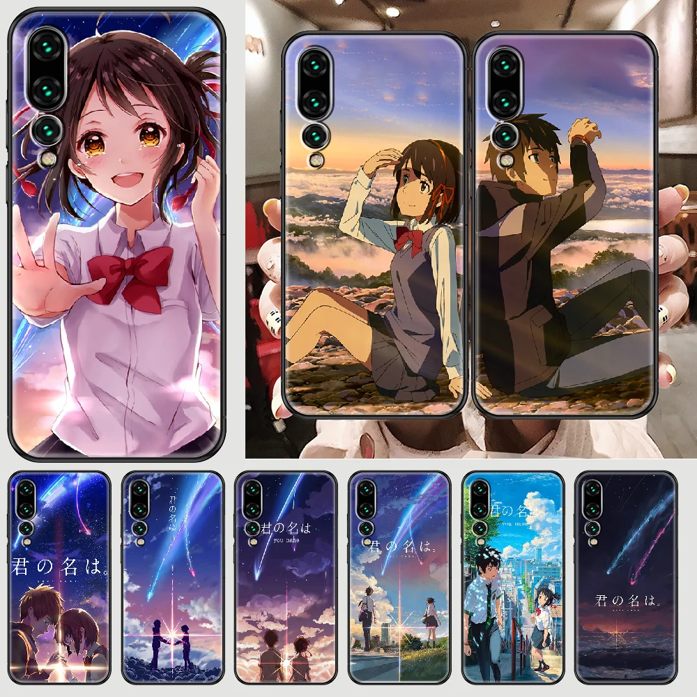 Anime Your Name Phone case For Huawei P Mate P10 P20 P30 P40 10 20 Smart Z Pro Lite 2019 black trend cover pretty prime tpu back | Мобильные