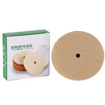 

100Pcs Round Wood Replacement Filter Papers for Number 6/9 Coffee Marker Pot Original Hand Drip Paper Coffee Filter