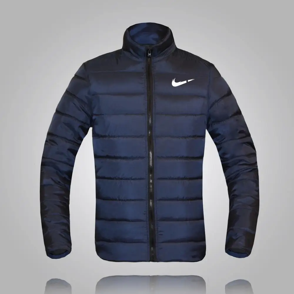 

Men Winter Down Cotton Padded Jacket Standing Collar Printed Male Zipper Outwear Coat Warm Blouse Brand Jackets Male