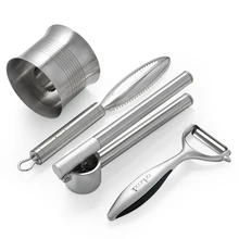 4 шт./компл. Кухня инструменты 304 Нержавеющая сталь чеснок Пресс кукурузы пластический строгальный станок рыбьей чешуи отслаивания бытовой 2019NEW Горячая аксессуары поставок