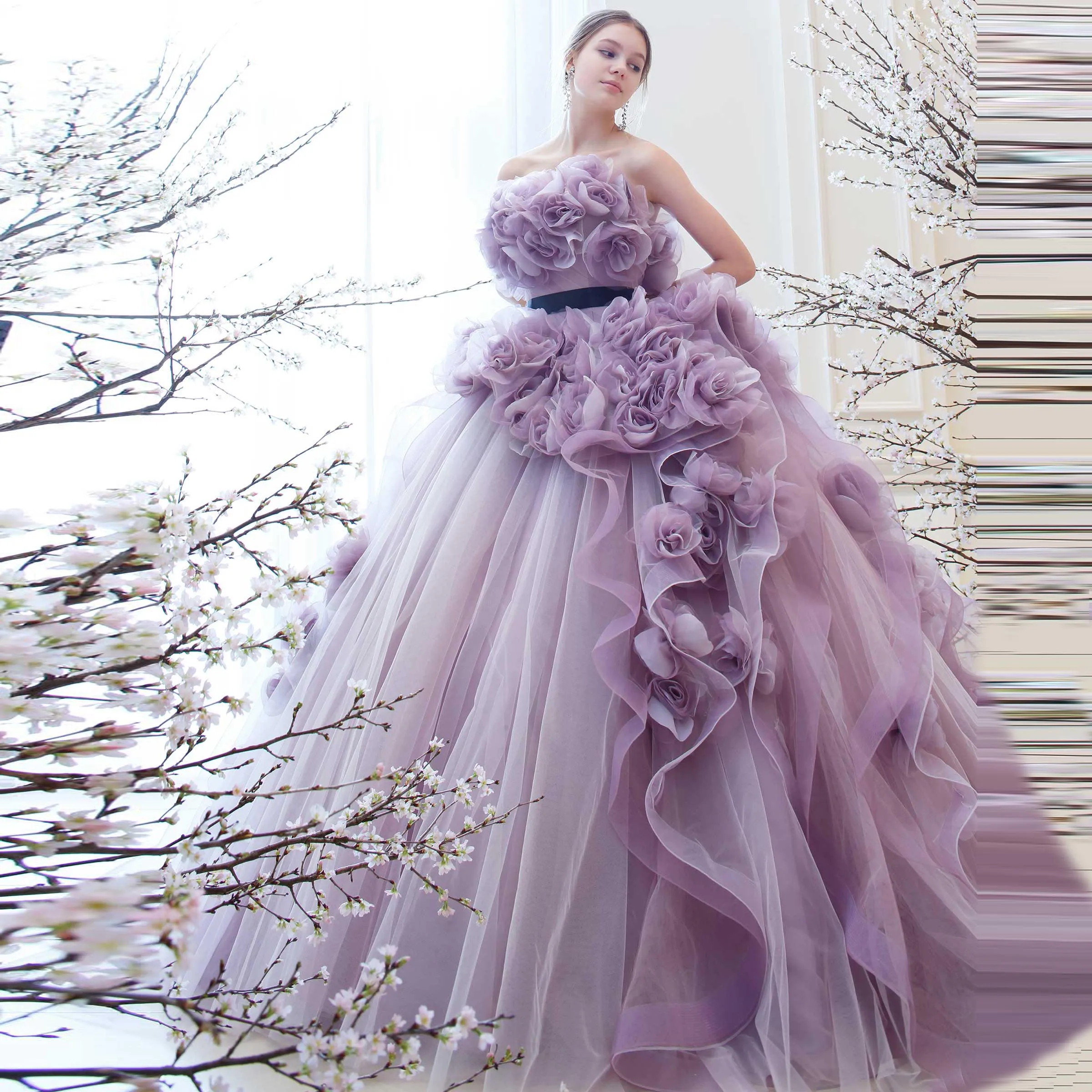 Pale Lavender Wedding Dress