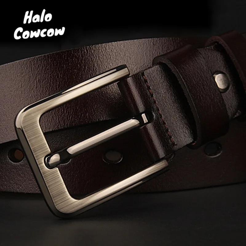 

Laser Pin Buckle Genuine Leather Men Belt Leisure Business Designer Belts Male Ceinture Homme High Quality Genuine Leather Belt