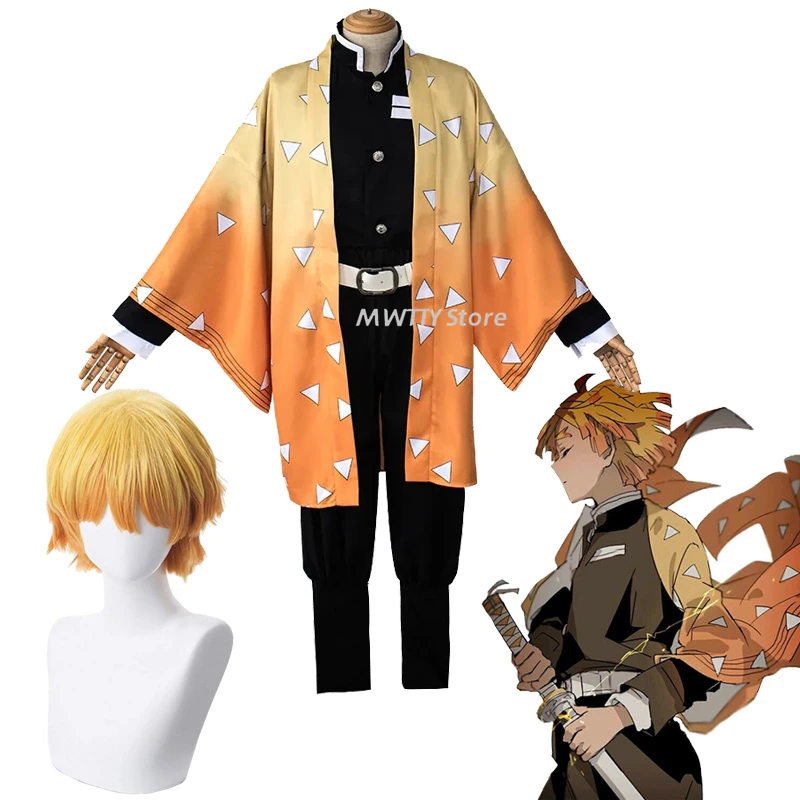 Agatsuma Zenitsu Costumes Anime Anime Demon Slayer Kimetsu No Yaiba