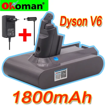 

Dyson V6 battery 1800mAh 21.6V Li-ion Battery for dyson dc62 battery DC58 DC59 DC61 DC74 SV09 Vacuum Cleaner Battery + charger