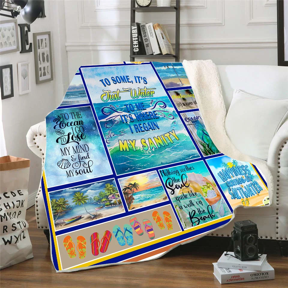 

My Sanity 3d printed fleece blanket for Beds Hiking Picnic Thick Fashionable Bedspread Sherpa Throw Blanket 01