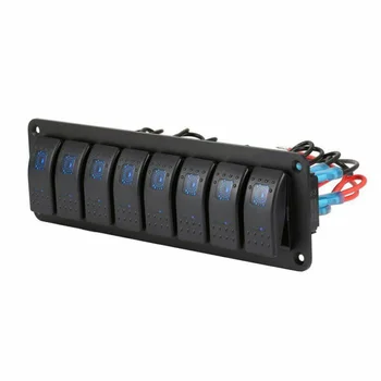 

Waterproof Rocker Switch Panel Blue LED Indicator DC 12V Corrosion-resistant Replacement Accessories