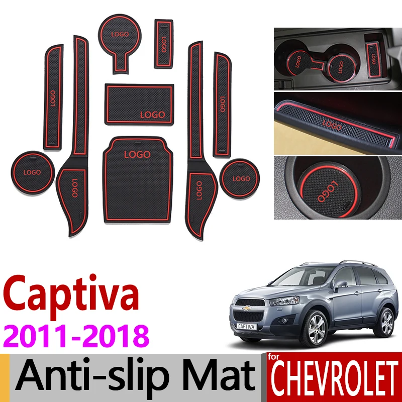 Автомобильный гаджет для Chevrolet Captiva 2011 2012 Holden Chevy аксессуары Captiva гелевая накладка резиновый слот для ворот коврик
