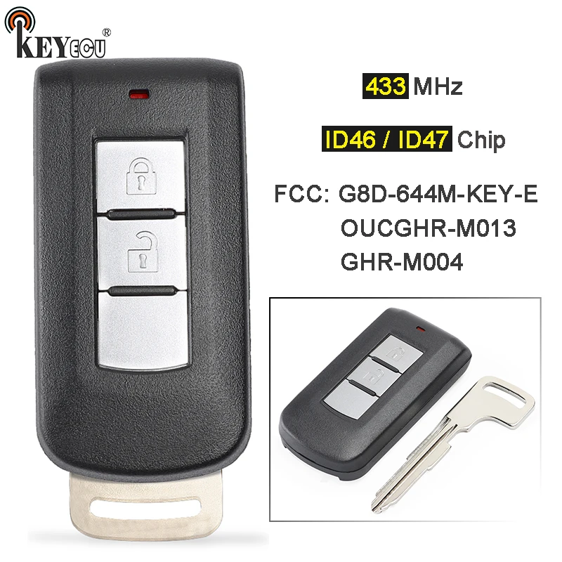 

KEYECU G8D-644M-KEY-E GHR-M004 GHR-M103 Remote Key Fob for Mitsubishi Lancer Outlander Pajero Sport Montero L200 Eclipse Cross