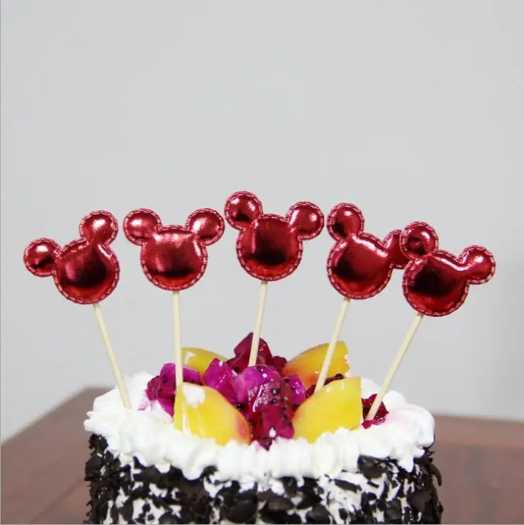 5 шт./партия в форме сердца Корона Звезда торт Топпер пирожное для дня рождения Топпер для свадьбы или «нулевого дня рождения» выпечки торт наилучший Флаг украшения - Цвет: red