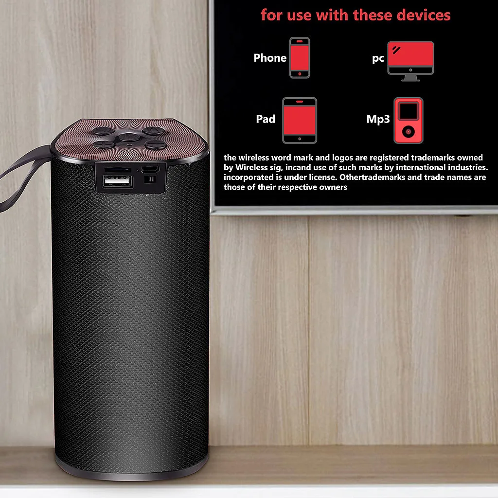 Hifi Sup-er бас Bluetooth динамик портативный беспроводной динамик Usb Радио Fm Mp3 стерео открытый динамик#10