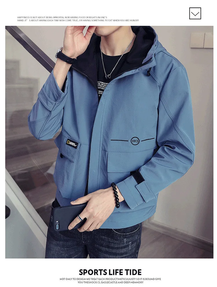 Men Workwear Coat Spring And Autumn New Style Trend Versatile Jacket Men's Casual Handsome INS Popular Brand Clothes