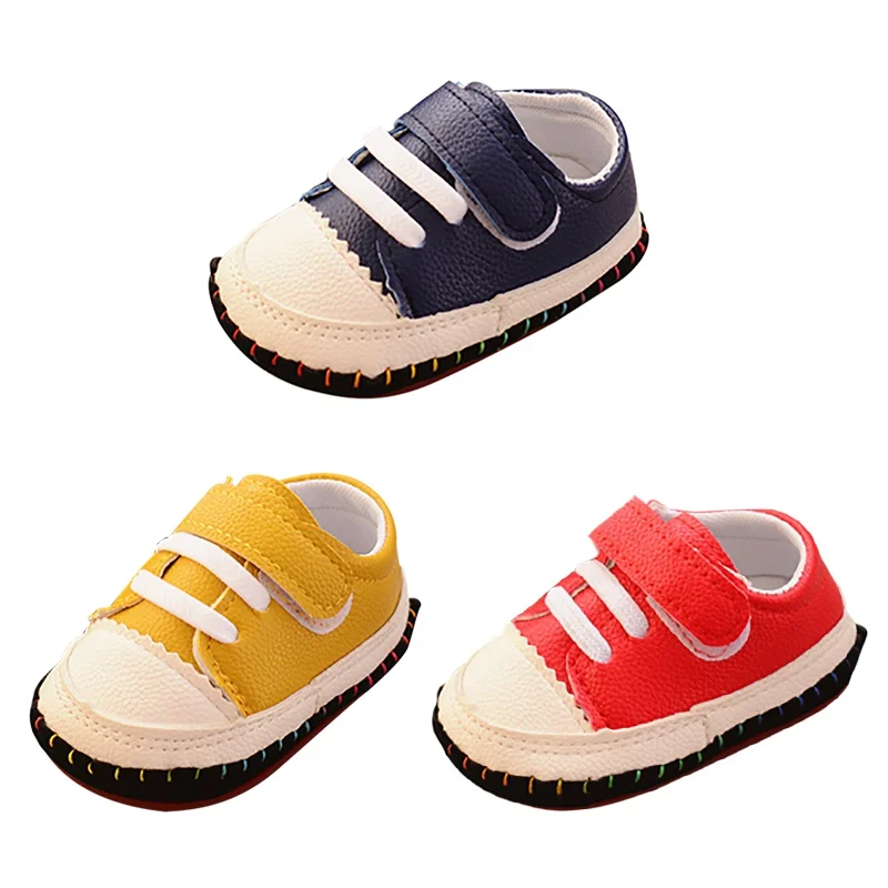 Детская обувь новорожденного девочки холст первые ходунки мягкая подошва обувь