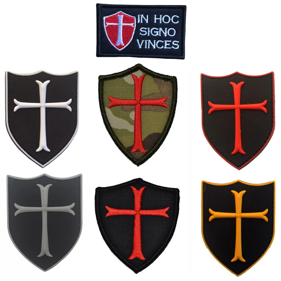 Warriors Of Old Crusader Shield 3D PVC Morale Patch Moeguns Infidel Templar 