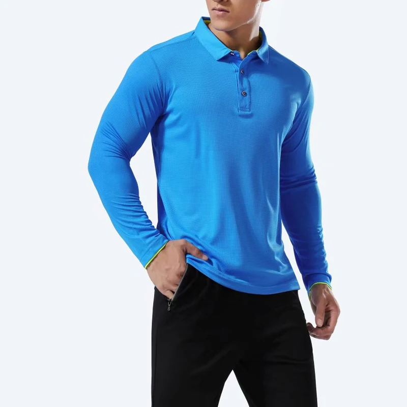Спортивные быстросохнущие рубашки для мужчин и женщин, рубашки для игры в гольф, для настольного тенниса, для спортзала, для бега, футболка с длинным рукавом, с отворотом, спортивная одежда, рубашка, спортивная одежда