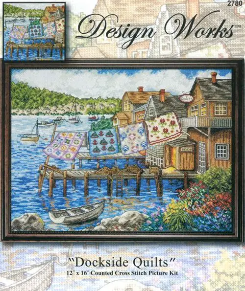 

tt Gold Collection Counted Cross Stitch Kit Cross stitch RS cotton with cross stitch Drying quilt at DW-2780 Wharf