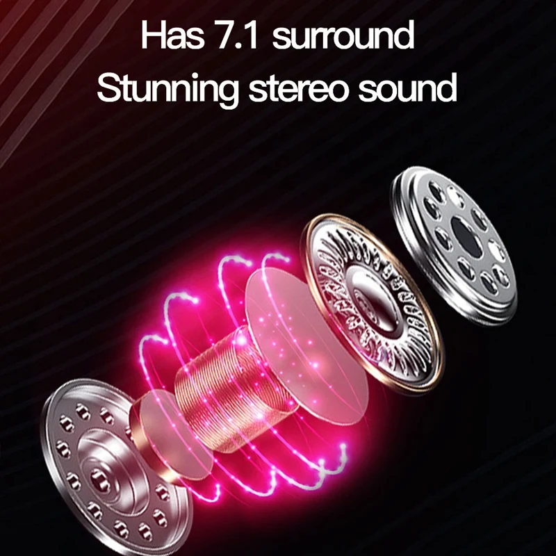 Type C DSP Sound Card Headset Live Broadcast EarPhones Stereo Sound Smart Wire Control Voice Change Six Live Modes