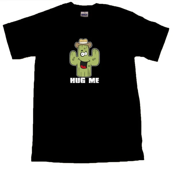 Футболка Hug Me кактус всех размеров # черный |