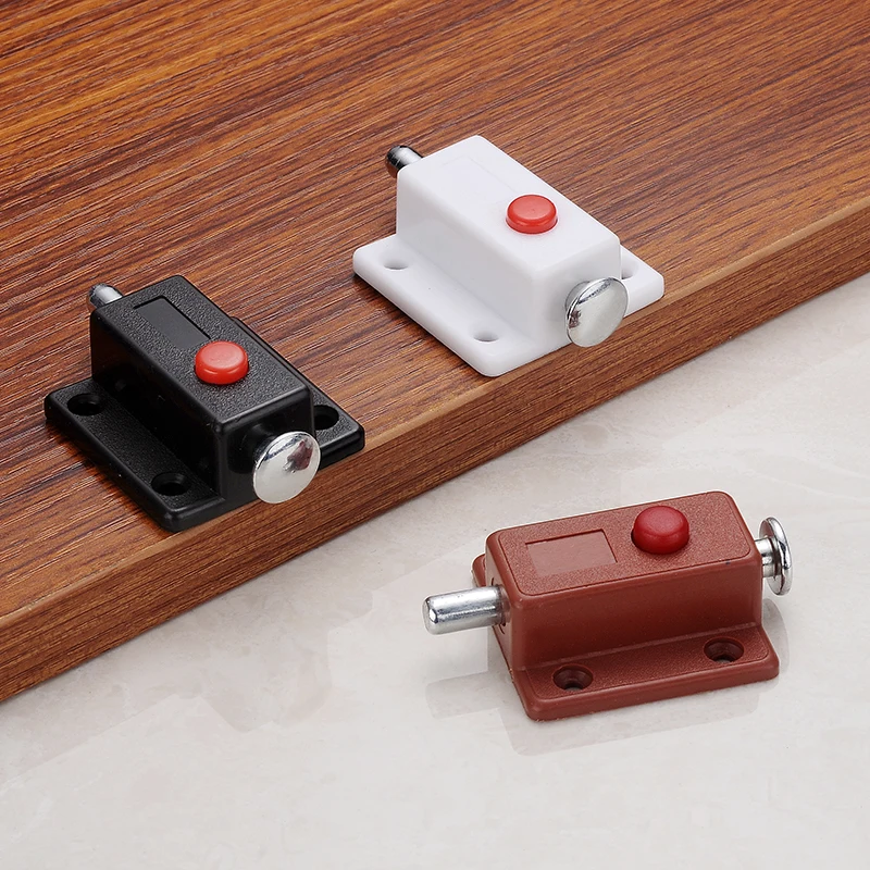 4pcs Practical spring Door Bolts Plastic ABS Latch Lock Slide Locker Window Cabinet Box Cupboard Home DIY Furniture Hardware door latch