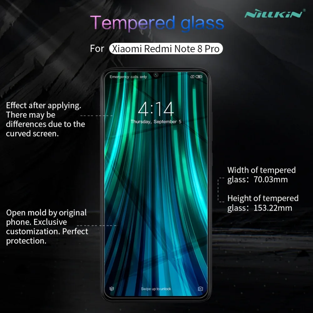 Для xiaomi redmi note 8 PRO NILLKIN Amazing H Взрывозащищенная защитная пленка из закаленного стекла для redmi note 8 Защитная пленка для экрана