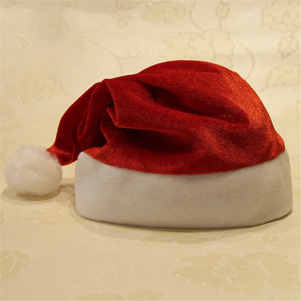 

Christmas Decorations with A Santa-red Christmas Hat.