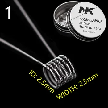 

NK superfine SS 316l mtl fused clapton coil prebuilt wire vape for manta mtl RTA