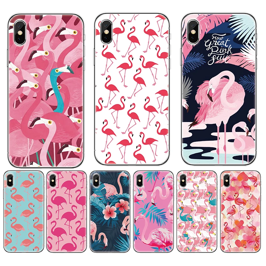 

For Wiko Lenny 5 4 3 Jerry 4 Harry 2 Sunny 3 Plus View 2 Go 3 pro 3lite XL Y60 Y80 soft TPU Flamingo Silicone phone Cases