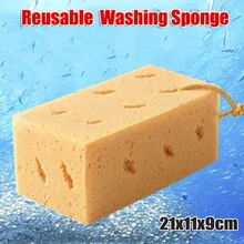 1 шт. желтая губка для очистки автомобиля 21*11*9 см многоразовый большой размер авто очиститель уход за автомобилем моющая губка чистящие средства