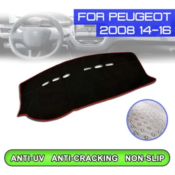 

Car Anti-dirty Non-slip Dash Cover Mat Dashboard Mat UV Protection Shade for Peugeot 2008 2014 2015 2016