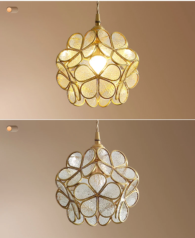 Nordic LED Crystal Pendant Lamp Lights Lighting Loft Chandelier Bedroom Gorgeous Petals Home Decor Hanging Lamp Kitchen Fixtures