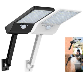 

Newest 800 LM Solar Power Street Lamp 48LED solar light remote control rotate bracket PIR Motion Sensor wall