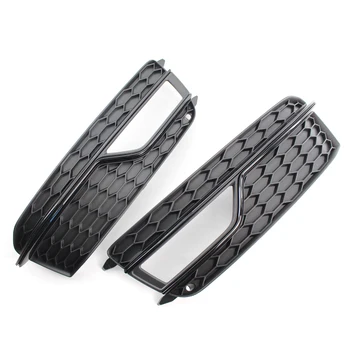 

For AUDI A5 2013 - 2017 S Series Left Right Pair Set Front Bumper Fog Light Grill Replacement