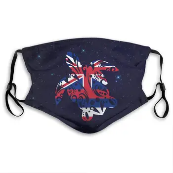

Ocean Blue Tribal Hawaii State Flag Mouth Cover Mask with PM2.5 Filters 5 Layers of Protection for Unisex