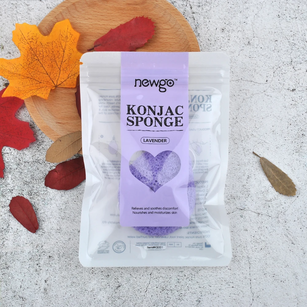 Фиолетовый Natural Konjac Konnyaku cosmetic puff Facial sponge Face Cleanse Washing Facial Care Face Powder Makeup Tools - Цвет: Фиолетовый