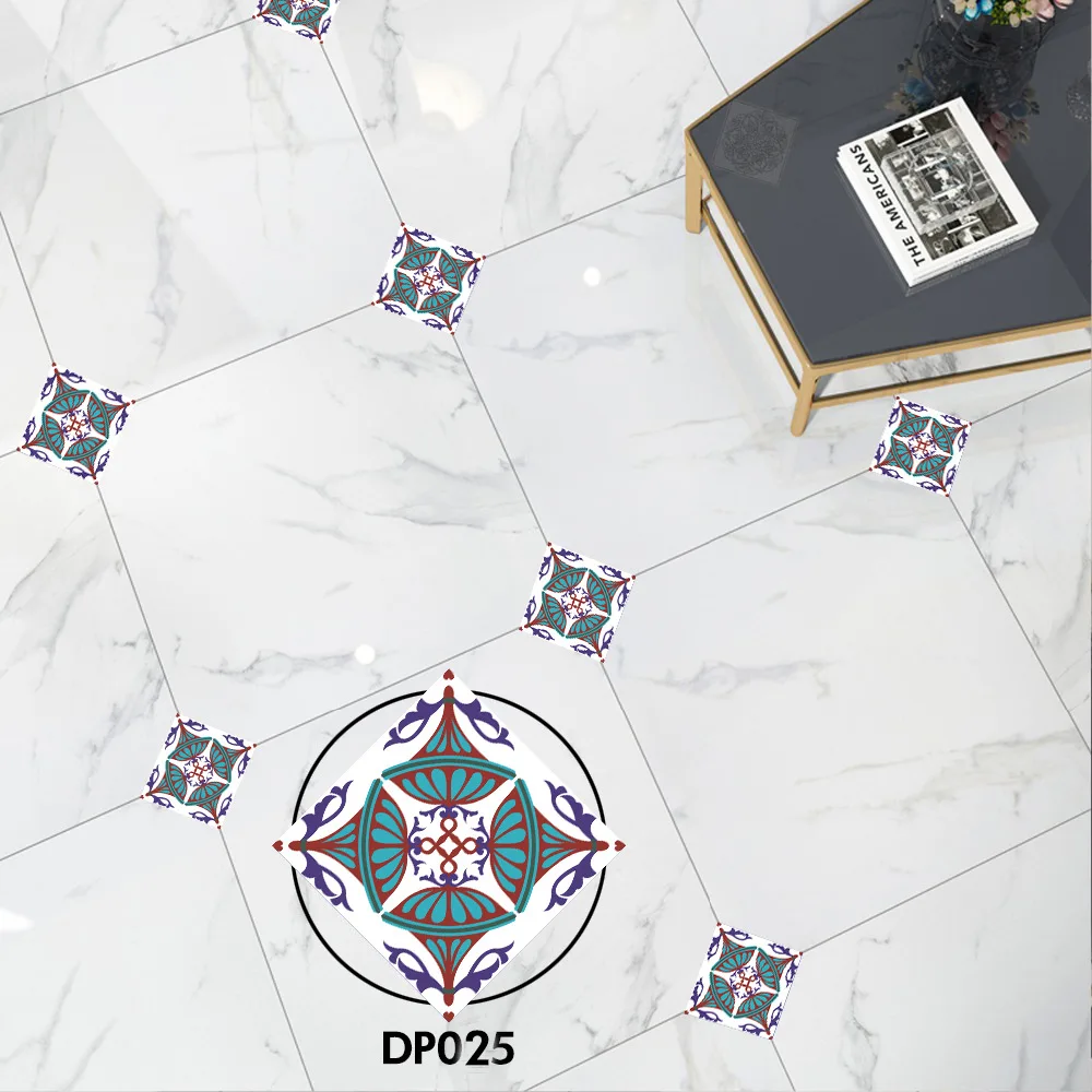 Description Picture 5 of item8cm/10cm/12cm/15cm Vintage Tiles Wall Sticker Home Decor For Living Room Protect Desktop Wall Decor Peel & Stick PVC Wall Poster